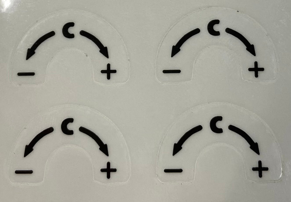 Compression Adjustment Stickers for Marzocchi Forks - 2 Pair - Factory Minibikes