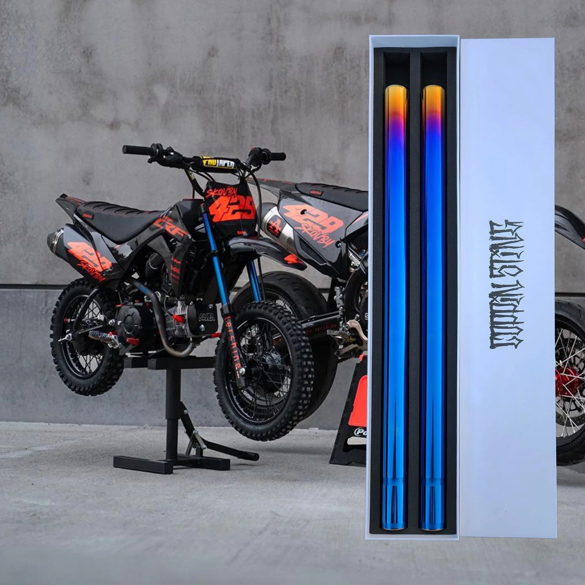 COPPIN STING TI-NI COATED FORK TUBES - CRF110 - Factory Minibikes
