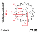 Front Sprocket 428 Pitch - CRF125F/FB - Factory Minibikes
