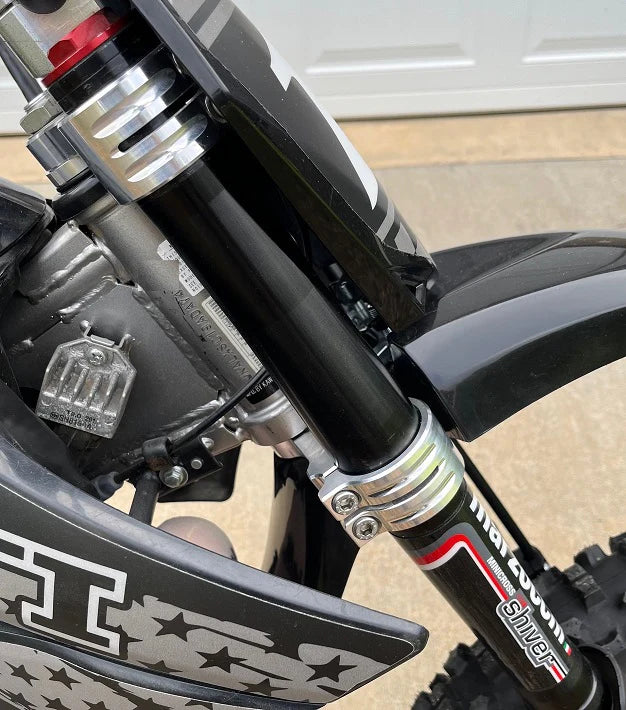 45/48mm Forks to KLX110 Billet Triple Clamp Set - JTI Products - Factory Minibikes