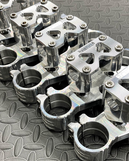 45/48mm Forks to KLX110 Billet Triple Clamp Set - JTI Products - Factory Minibikes