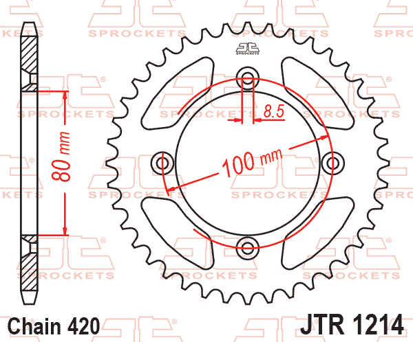 JT Rear Steel Sprocket 420 Pitch - CRF110 & CRF125 420 Conversions - Factory Minibikes