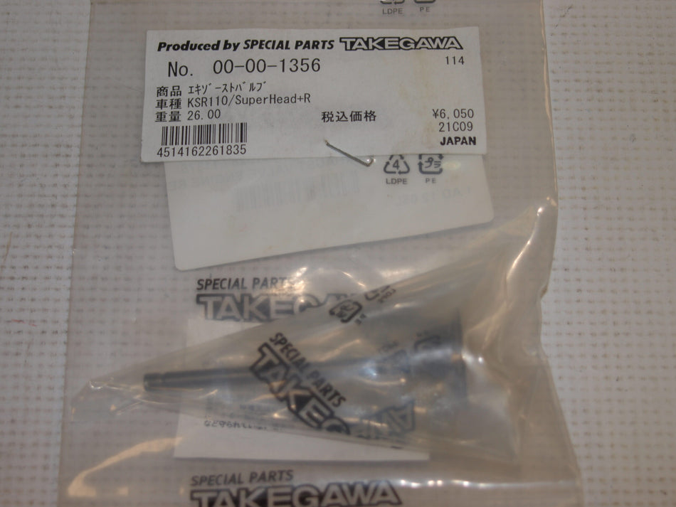 [Repair Parts] Takegawa Exhaust Valve for 2V +R Super Head - KLX110 / KSR110 - Factory Minibikes