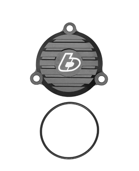 TB Parts Billet Oil Filter Cover, Black – KLX140 - Factory Minibikes