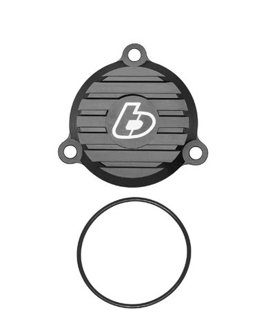 TB Parts Billet Oil Filter Cover, Black – KLX140 - Factory Minibikes