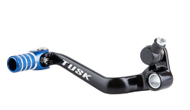 Tusk Folding Shift Lever For Kawasaki KX100 (2005-2013) - Black/Green Tip, Aluminum