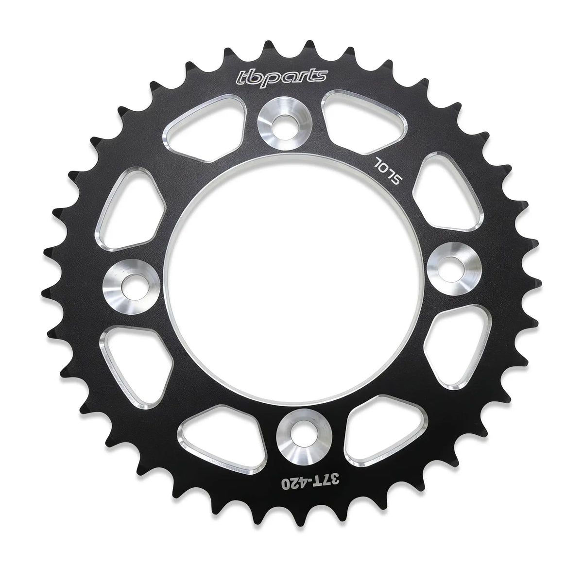 TB Aluminum Rear Sprocket - Black/Red/Silver - CRF110 - Factory Minibikes
