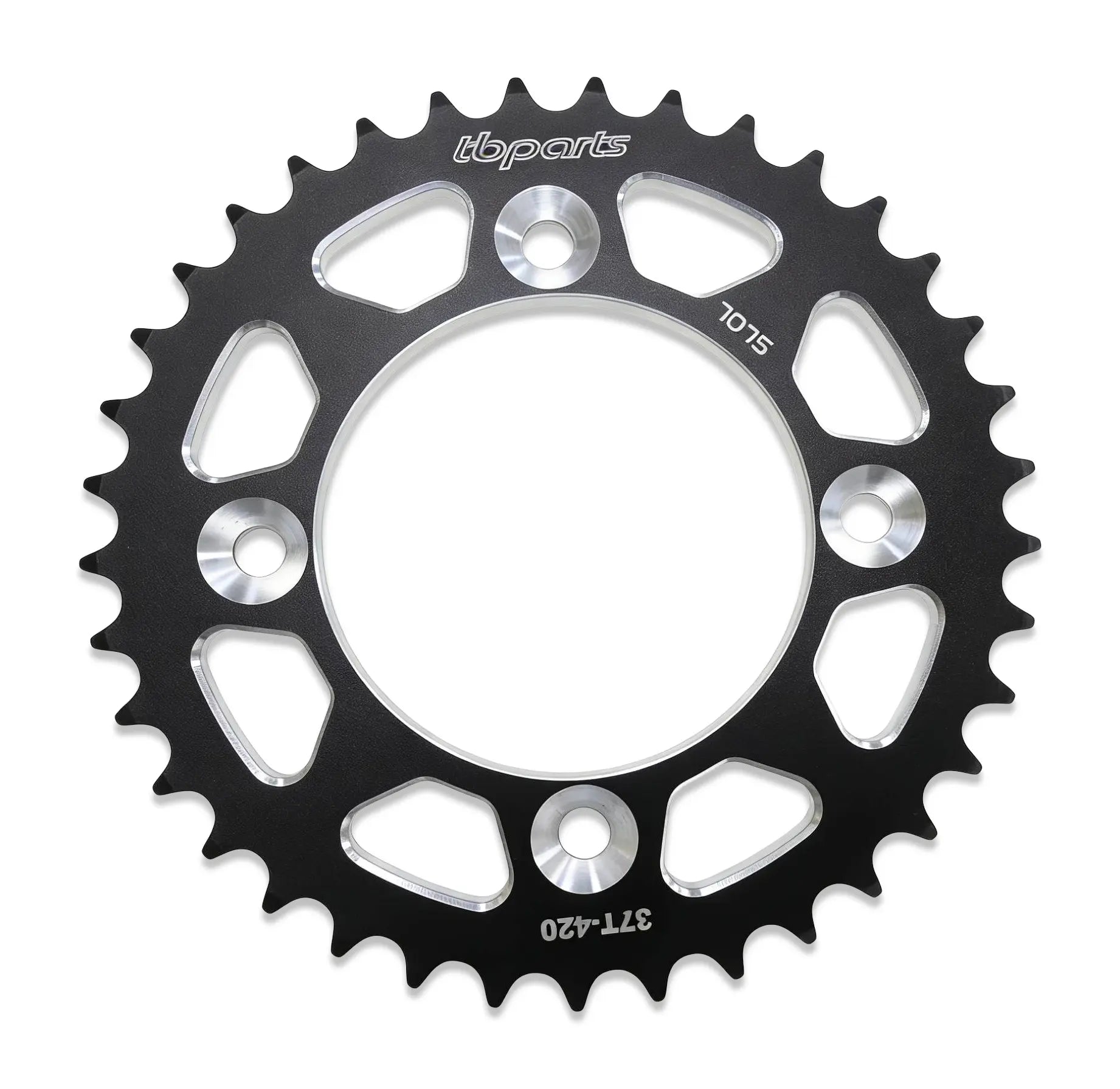 TB Aluminum Rear Sprocket - Black/Red/Silver - CRF110 - Factory Minibikes