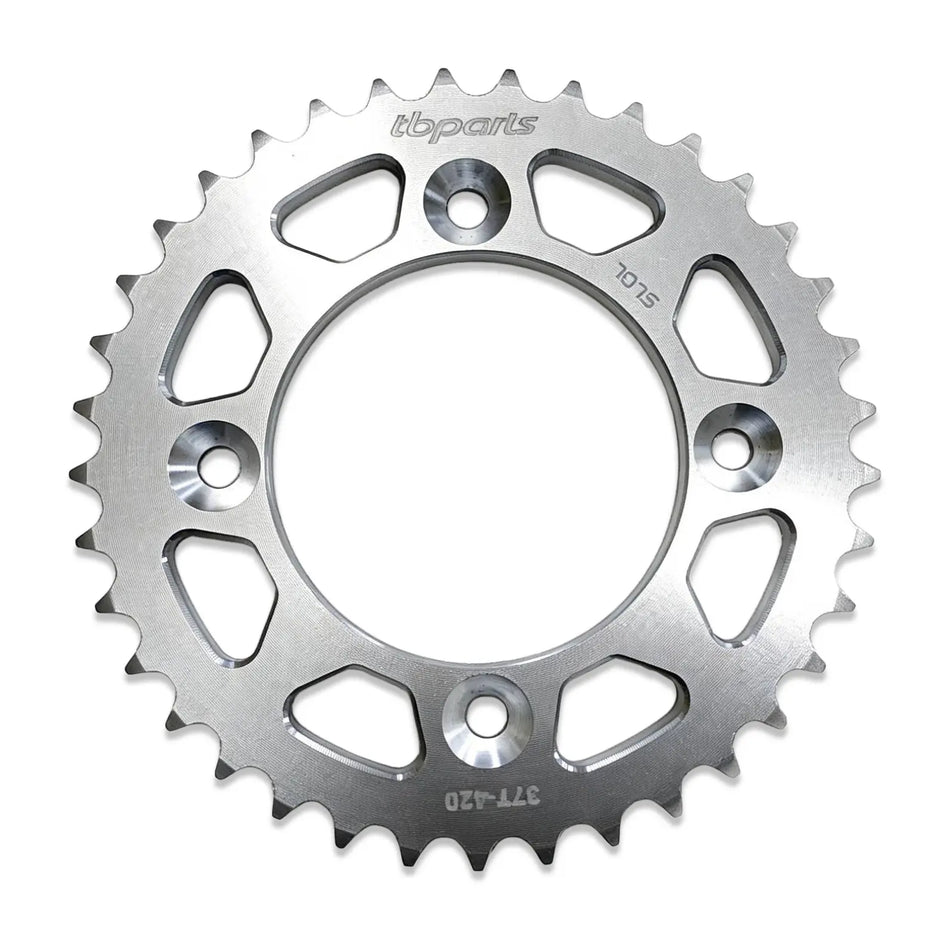 TB Aluminum Rear Sprocket - Black/Red/Silver - CRF110 - Factory Minibikes