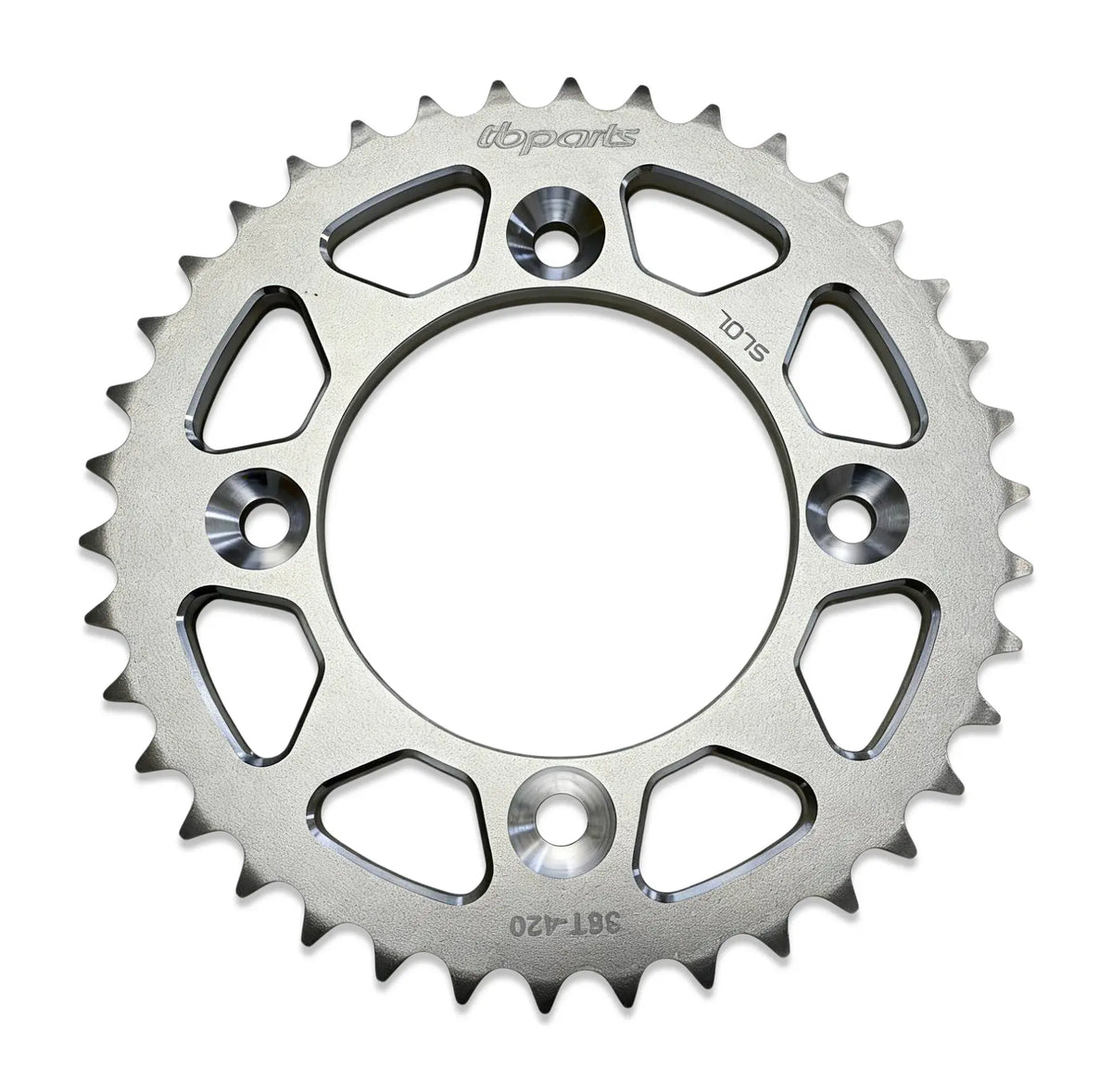 TB Aluminum Rear Sprocket - Black/Red/Silver - CRF110 - Factory Minibikes
