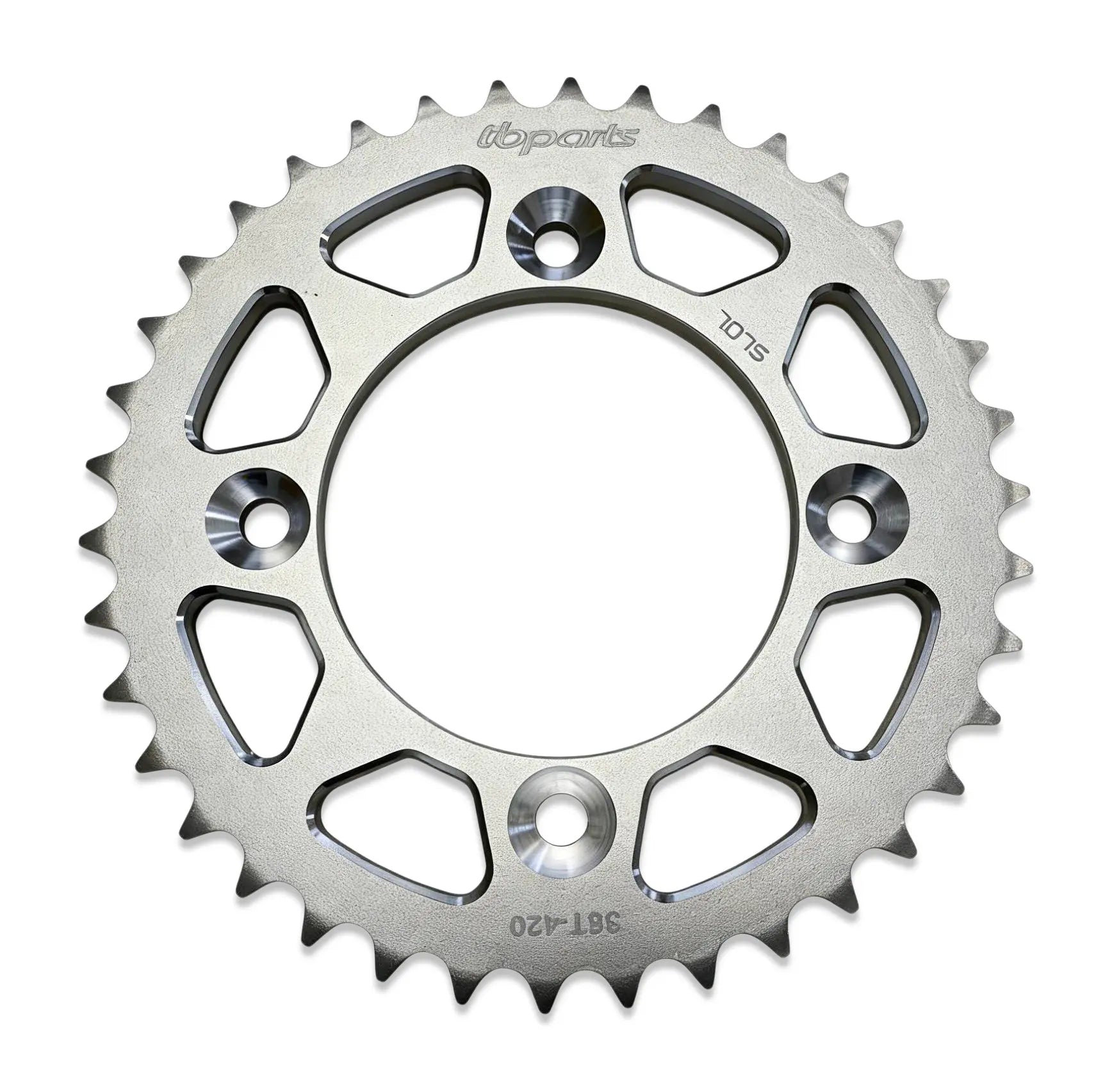 TB Aluminum Rear Sprocket - Black/Red/Silver - CRF110 - Factory Minibikes