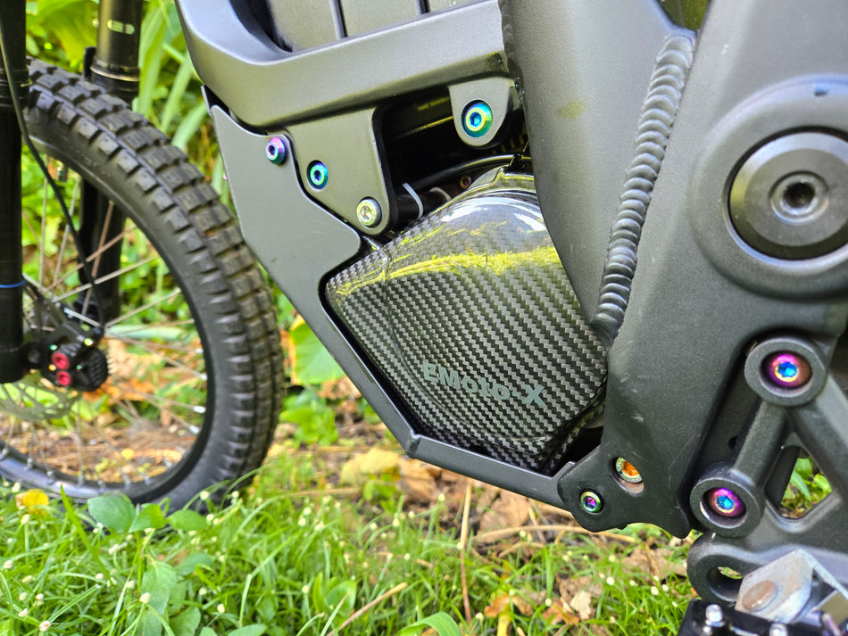 EMoto-X Racing UHI Real Carbon Fiber Gear Box Cover - Talaria MX5, MX4, MX3, LE1 - Factory Minibikes