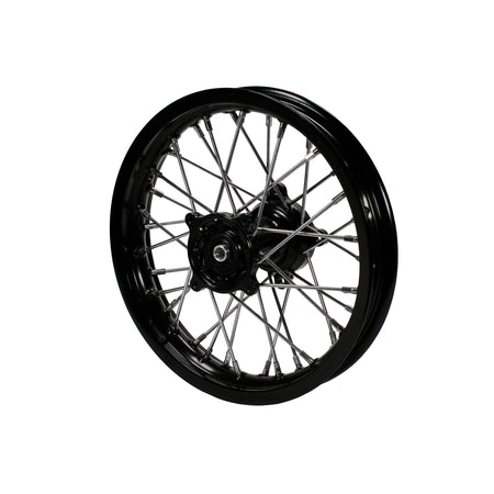 BBR Complete Rear Wheel - Black Rim 12", CNC Billet Disc Hub