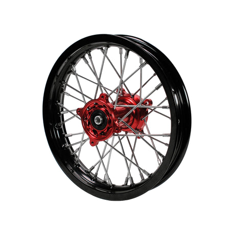 BBR Complete Rear Wheel - Black Rim 12", CNC Billet Disc Hub