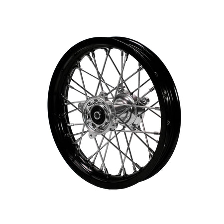 BBR Complete Rear Wheel - Black Rim 12", CNC Billet Disc Hub