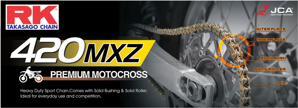 RK 420MXZ Chain - 120 Links - Factory Minibikes