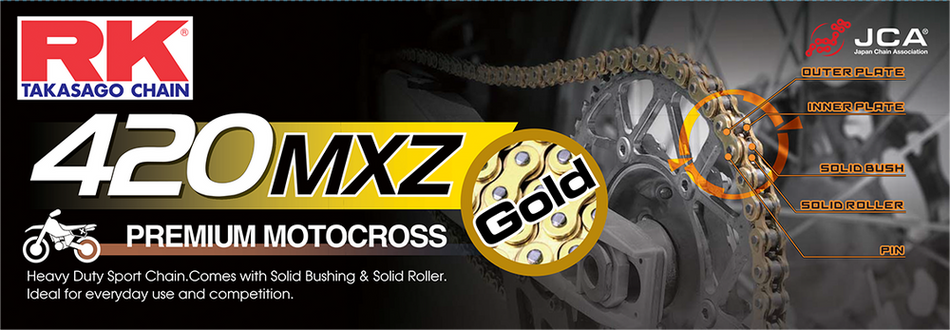 RK Gold 420MXZ Chain - Factory Minibikes