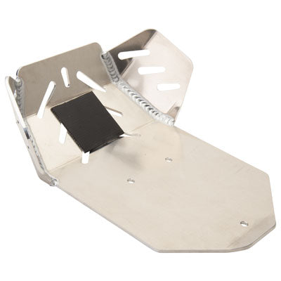 Flatland Racing Skid Plate - Silver - All KLX140 - Factory Minibikes
