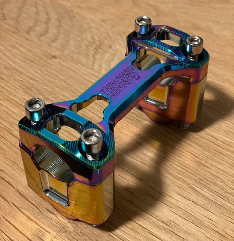 Billet Bar Risers for Stock Clamp - Thrashed Minis | Factory Minibikes