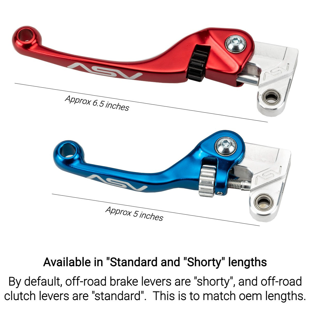 ASV F4 Series Clutch Lever - Shorty Length - ALL KLX140 & KLX110L - Factory Minibikes
