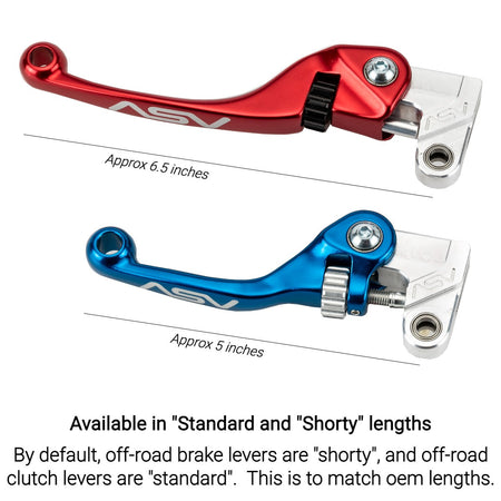ASV F4 Series Clutch Lever - Shorty Length - ALL KLX140 & KLX110L - Factory Minibikes
