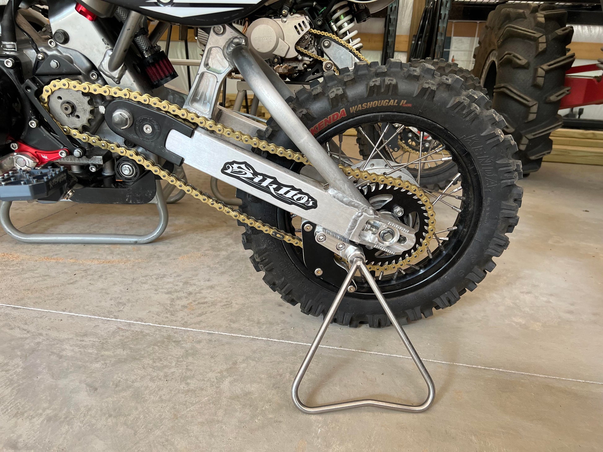Triangle Stand Kit for Most Aftermarket Swingarms - KLX110 / CRF110 ...