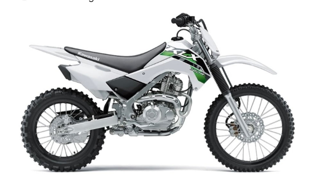 KP 140 6点セット NEW White OEM 6pc Plastic Kit - KLX140/L w/o Front Fender