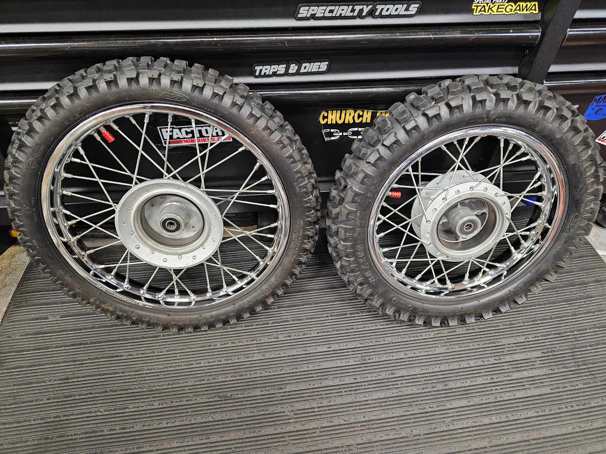 GARAGE SALE -- LIKE NEW!!! - 2024 CRF110 Wheel Set - 14"/12" - Factory Minibikes