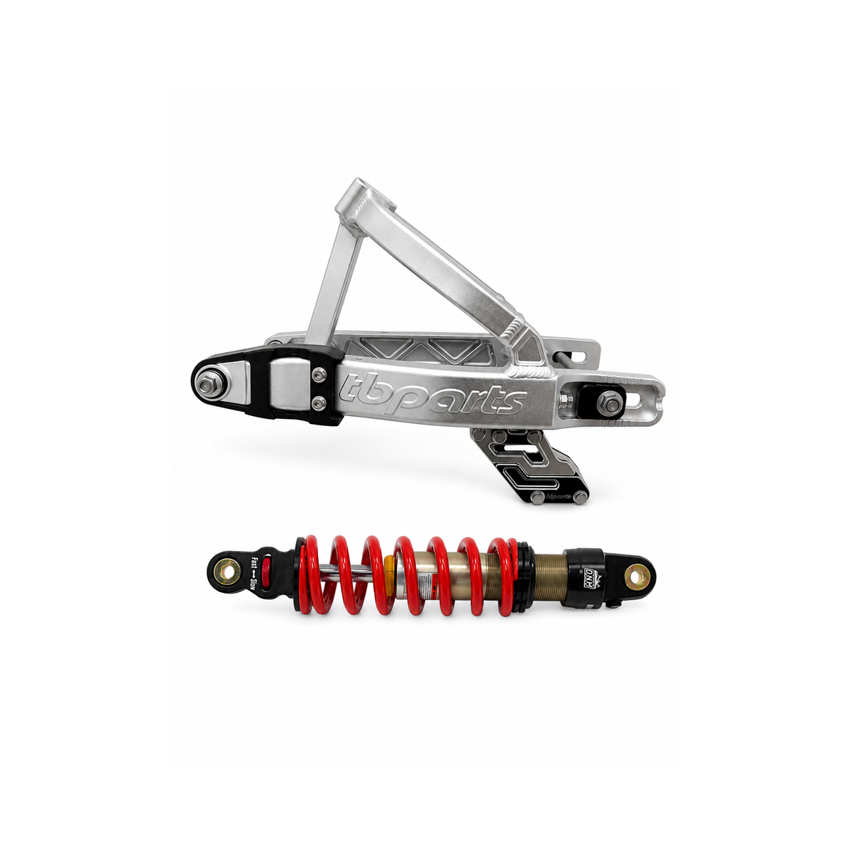 TB Complete +2″ Swingarm & DNM Shock Kit – Silver / 250 lb – Honda CRF110F