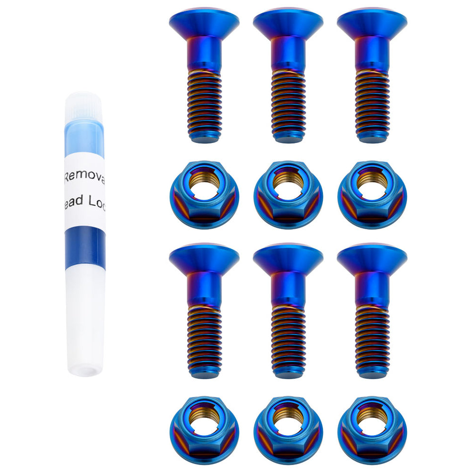 Tusk Titanium Sprocket Bolt Kit Burnt Blue - CRF110 / CRF125 - Factory Minibikes