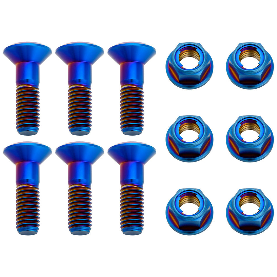 Tusk Titanium Sprocket Bolt Kit Burnt Blue - CRF110 / CRF125 - Factory Minibikes