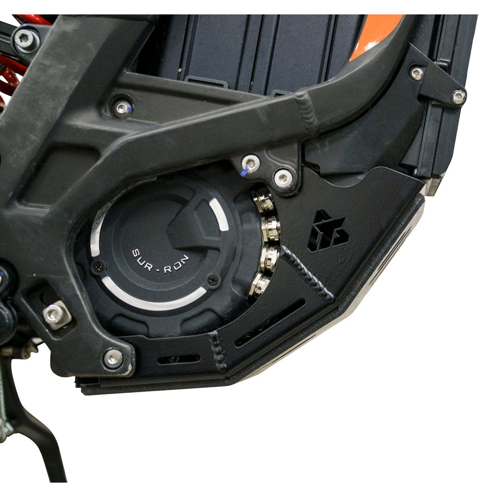 Tusk Quiet Glide E-Motorcycle Skid Plate Black - Surron / Segway X160 X260 - Factory Minibikes