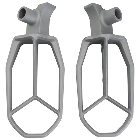 Tusk Blitz Titanium Moto Foot Pegs - Titanium Silver - YZ Style - Factory Minibikes