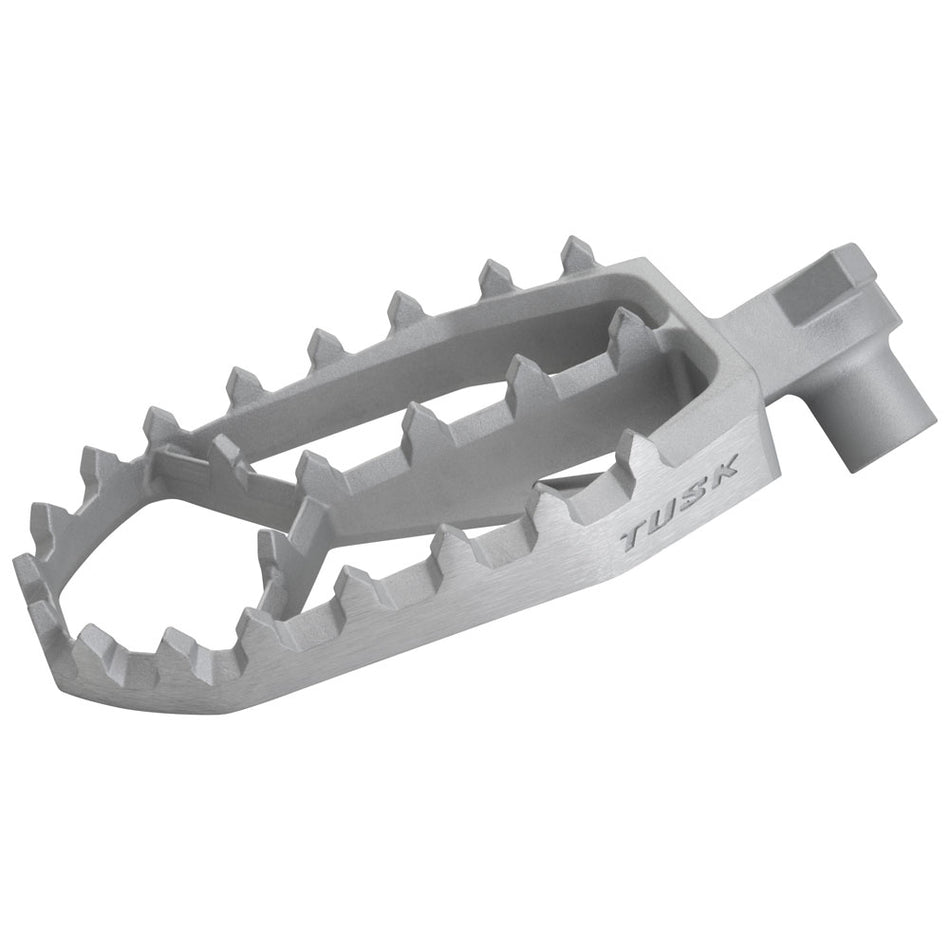 Tusk Blitz Titanium Moto Foot Pegs - Titanium Silver - YZ Style