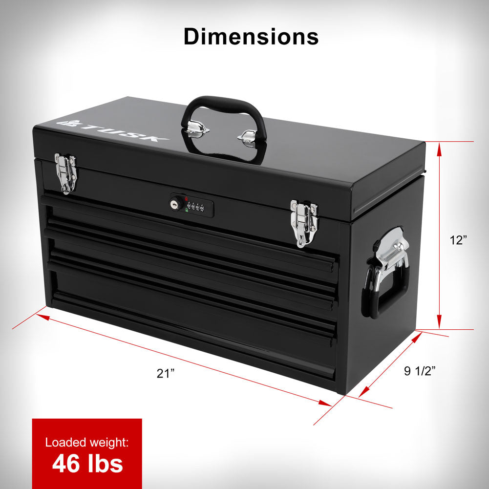 Tusk Moto Toolbox with 129-Piece Tool Set - Factory Minibikes
