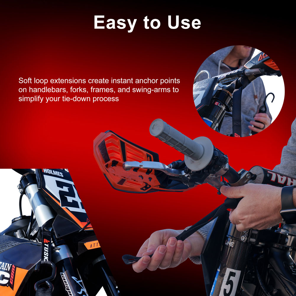 Tusk Soft Hook Tie-Down Extension Straps - Factory Minibikes