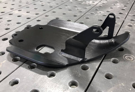 MB-MX Skid Plate - Black/Red/Clear Anodize - CRF110 - Factory Minibikes