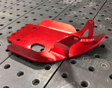 MB-MX Skid Plate - Black/Red/Clear Anodize - CRF110 - Factory Minibikes