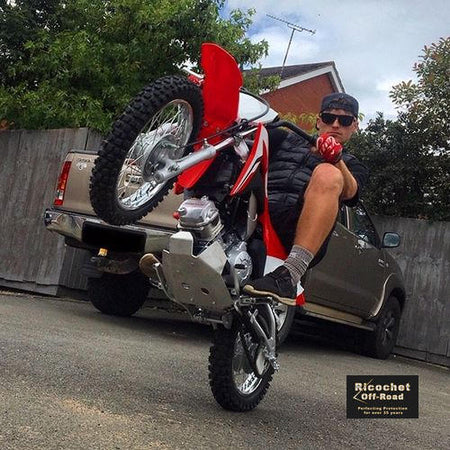Ricochet Off-Road Skid Plate - Silver - CRF110F - Factory Minibikes