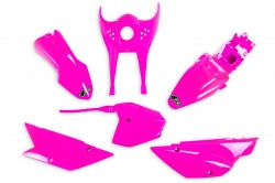 Complete Flo Pink Plastic Kit - UFO - 2010+ KLX110 & KLX110L - KA37003-P - Factory Minibikes
