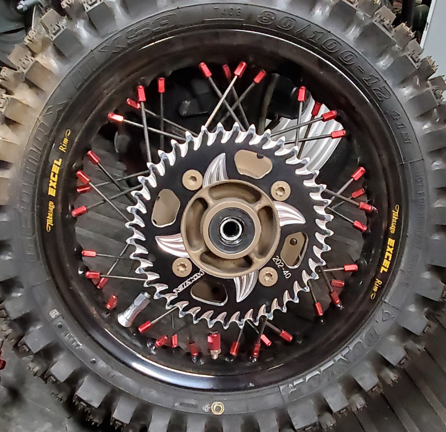 Black Vortex Aluminum CAT5 Rear Sprocket - CRF110 & CRF125