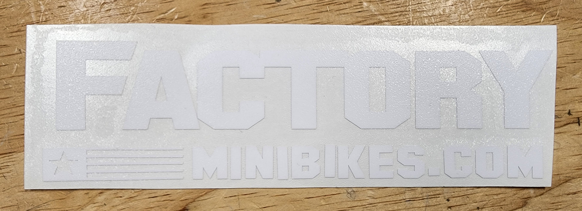 DieCut Vinyl Transfer Stickers Factory Minibikes OG Logo