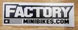 Die-Cut Vinyl Transfer Stickers - Factory Minibikes OG Logo - Factory Minibikes