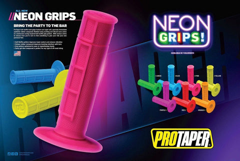 Pro Taper Neon Half Waffle Grip - ALL 7/8 MX Bars