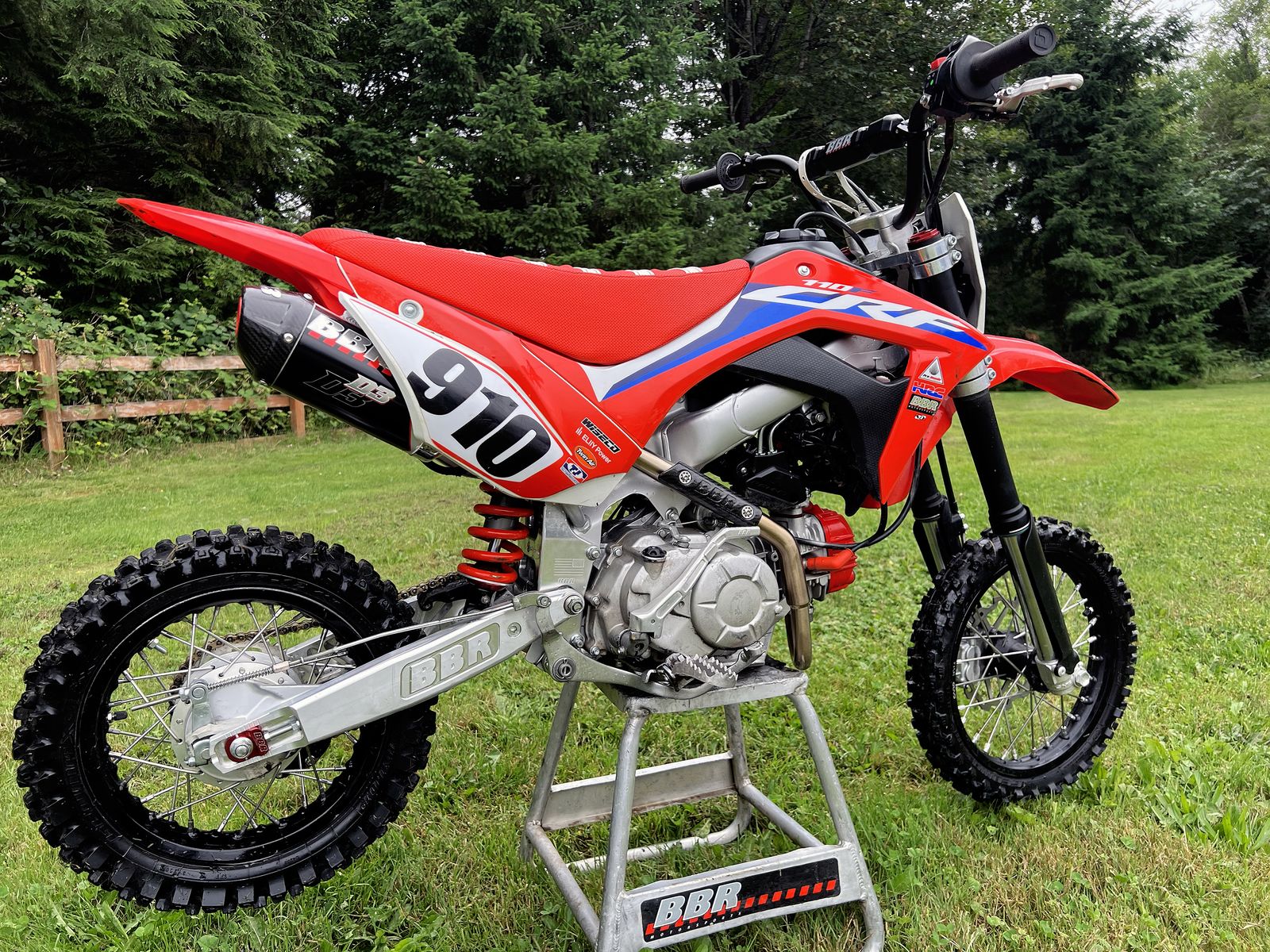 BBR D3 Exhaust w/ Carbon End Cap - 2019-Current CRF110F - Factory Minibikes