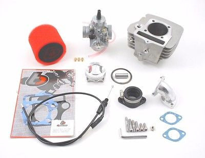 146cc Big Bore Piston & Mikuni VM26 Kit - 14mm Piston Pin Engines - TBW9070 - Factory Minibikes