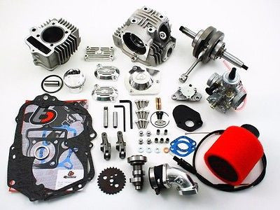 Honda 69-79 CT70 Big Bore Kit - 108cc Roller Rocker Race Head VM26 Carb TBW9119 - Factory Minibikes