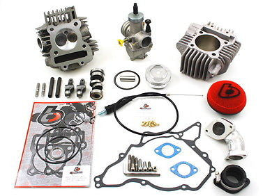 178cc Big Bore V2 Race Head Kit & TB 28mm Carb Kit - 02-09 KLX DRZ 110 - Factory Minibikes