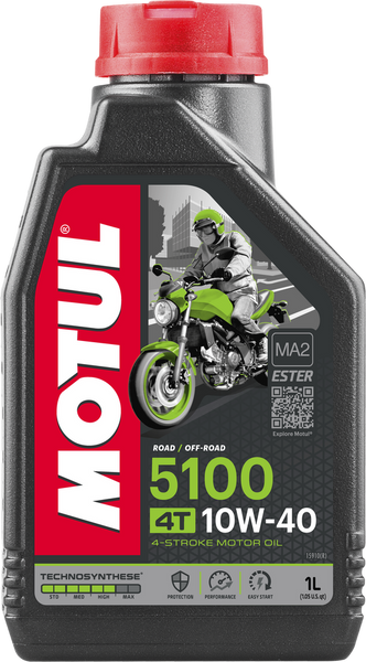 Motul 5100 4T 10W-40 1L×4本セット 国内正規品 バイクオイル MOTUL(モチュール) 5100 4T 10W-40