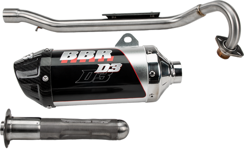 BBR D3 Exhaust w/ Carbon End Cap - TTR110 - Factory Minibikes
